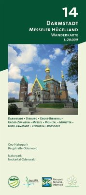 Wanderkarte Nr. 14 - Darmstadt - Messeler Hügelland